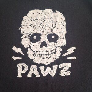 T Shirt Pawz Graphic Tee Skull Composed of Various Dog Faces Size M Medium